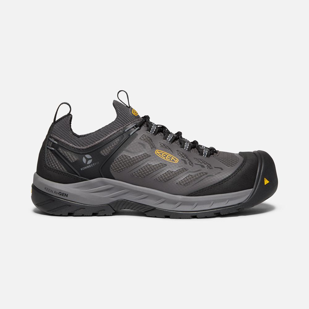 Keen Werkschoenen Heren Grijs/Zwart - Flint Ii Sport (Carbon-Fiber Toe) - 94053-DXRP